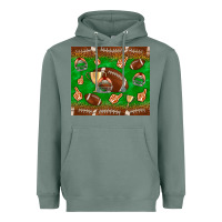 Sage football leopard Heavyweight Hoodie - NancyCooperArtShop
