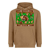 Toasted Coconut football leopard Heavyweight Hoodie - NancyCooperArtShop