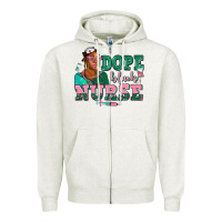 Oatmeal Heather afro  nurse dope black Zipper Hoodie - AdoDesignShop