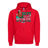 Red afro  nurse dope black Zipper Hoodie - AdoDesignShop
