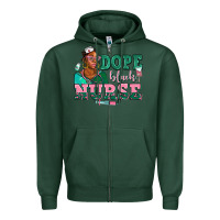 Sports Green afro  nurse dope black Zipper Hoodie - AdoDesignShop