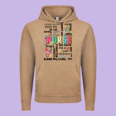 Nurse Word Vintage Hoodie Designed By Jahusdesignshop