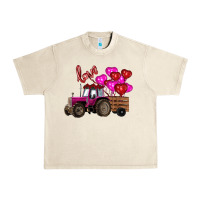 Sandshell valentine's day pink tractor with pin heart balloons Urban Heavy Tee - RanaPortraitStore