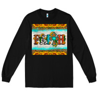 Black faith cross and sunflower tumbler Long Sleeve Tee - HRA Design Shop