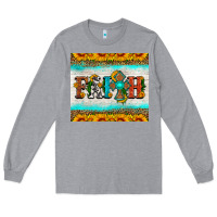Heather Grey faith cross and sunflower tumbler Long Sleeve Tee - HRA Design Shop