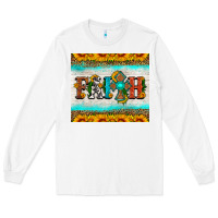 Faith Cross And Sunflower Tumbler Long Sleeve Tee | Teevron