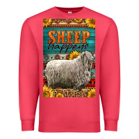 Cardinal Western Sheep Happens Sunflowers Premium Sweatshirt - LillyAllenDesigns