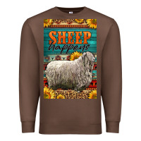 Chestnut Western Sheep Happens Sunflowers Premium Sweatshirt - LillyAllenDesigns