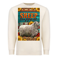 Sandshell Western Sheep Happens Sunflowers Premium Sweatshirt - LillyAllenDesigns