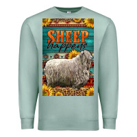 Seafoam Western Sheep Happens Sunflowers Premium Sweatshirt - LillyAllenDesigns