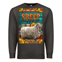 Smoke Western Sheep Happens Sunflowers Premium Sweatshirt - LillyAllenDesigns