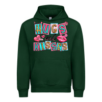 Forest Green hugs and kisses Urban Hoodie - LillyAllenDesigns
