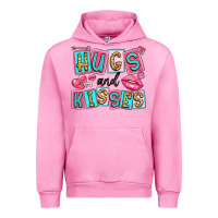 Fuchsia Pink hugs and kisses Urban Hoodie - LillyAllenDesigns
