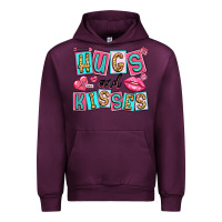 Mauve Wine hugs and kisses Urban Hoodie - LillyAllenDesigns