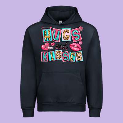 Hugs And Kisses Urban Hoodie Designed By Lillyallendesigns