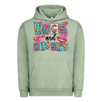Pigment Oil Green hugs and kisses Urban Hoodie - LillyAllenDesigns