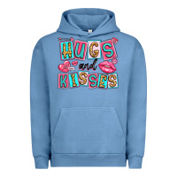 Pigment Pebble Blue hugs and kisses Urban Hoodie - LillyAllenDesigns