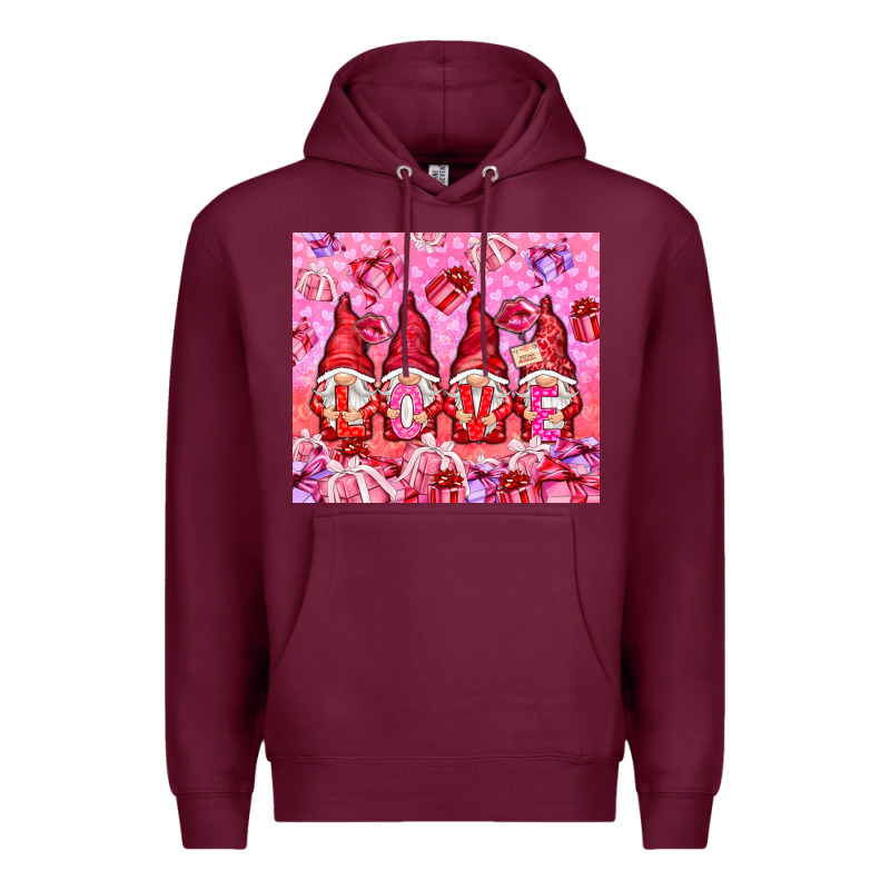 Love Gnomies With Gift Boxes Premium Hoodie by NancyCooperArtShop | Teevron