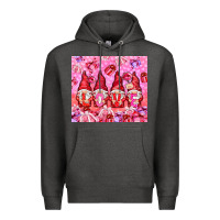 Charcoal Heather love gnomies with gift boxes Premium Hoodie - NancyCooperArtShop