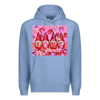 Colony Blue love gnomies with gift boxes Premium Hoodie - NancyCooperArtShop