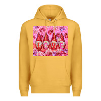 Mustard love gnomies with gift boxes Premium Hoodie - NancyCooperArtShop