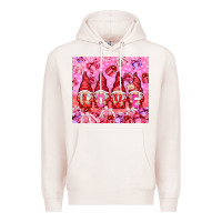 Pale Pink love gnomies with gift boxes Premium Hoodie - NancyCooperArtShop