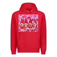 Red love gnomies with gift boxes Premium Hoodie - NancyCooperArtShop