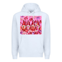 White love gnomies with gift boxes Premium Hoodie - NancyCooperArtShop