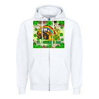 White i dig st patrick s day Zipper Hoodie - JahusDesignShop