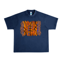 Navy basketball brushstroke Urban Heavy Tee - Zillion Design Studio