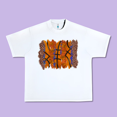 Basketball Brushstroke Urban Heavy Tee Designed By Zillion Design Studio