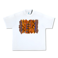 White basketball brushstroke Urban Heavy Tee - Zillion Design Studio
