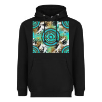 Black gemstone leopard cowhide Heavyweight Hoodie - NancyCooperArtShop