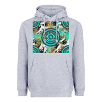 Heather Grey gemstone leopard cowhide Heavyweight Hoodie - NancyCooperArtShop