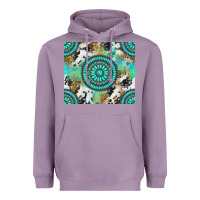 Lavender gemstone leopard cowhide Heavyweight Hoodie - NancyCooperArtShop