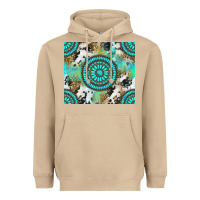 Mushroom gemstone leopard cowhide Heavyweight Hoodie - NancyCooperArtShop