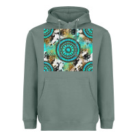 Sage gemstone leopard cowhide Heavyweight Hoodie - NancyCooperArtShop