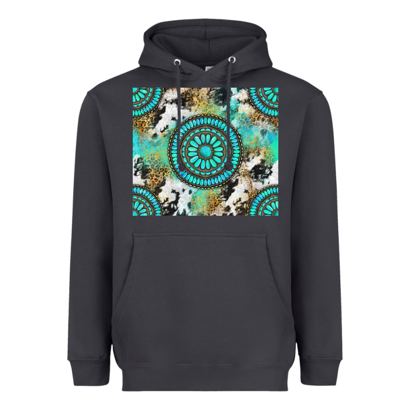 Gemstone Leopard Cowhide Heavyweight Hoodie by NancyCooperArtShop | Teevron