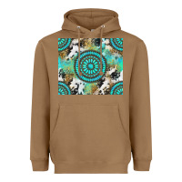 Toasted Coconut gemstone leopard cowhide Heavyweight Hoodie - NancyCooperArtShop