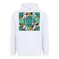White gemstone leopard cowhide Heavyweight Hoodie - NancyCooperArtShop