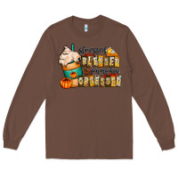 Chestnut stressed blessed pumpkin obsessed Long Sleeve Tee - CowhideDigitalArt