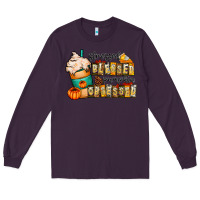 Plum stressed blessed pumpkin obsessed Long Sleeve Tee - CowhideDigitalArt
