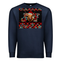 Navy highland cow joy Christmas Premium Sweatshirt - BarkalooDesign