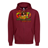 Burgundy with god all things are possible juneteenth Zipper Hoodie - AdoDesignShop