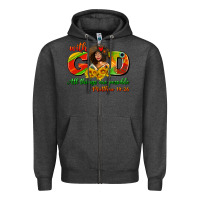 Charcoal Heather with god all things are possible juneteenth Zipper Hoodie - AdoDesignShop