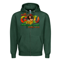 Sports Green with god all things are possible juneteenth Zipper Hoodie - AdoDesignShop