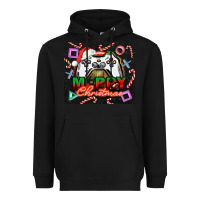 Black gamer merry christmas Heavyweight Hoodie - NancyCooperArtShop