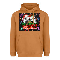 Meerkat gamer merry christmas Heavyweight Hoodie - NancyCooperArtShop