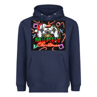 Navy gamer merry christmas Heavyweight Hoodie - NancyCooperArtShop