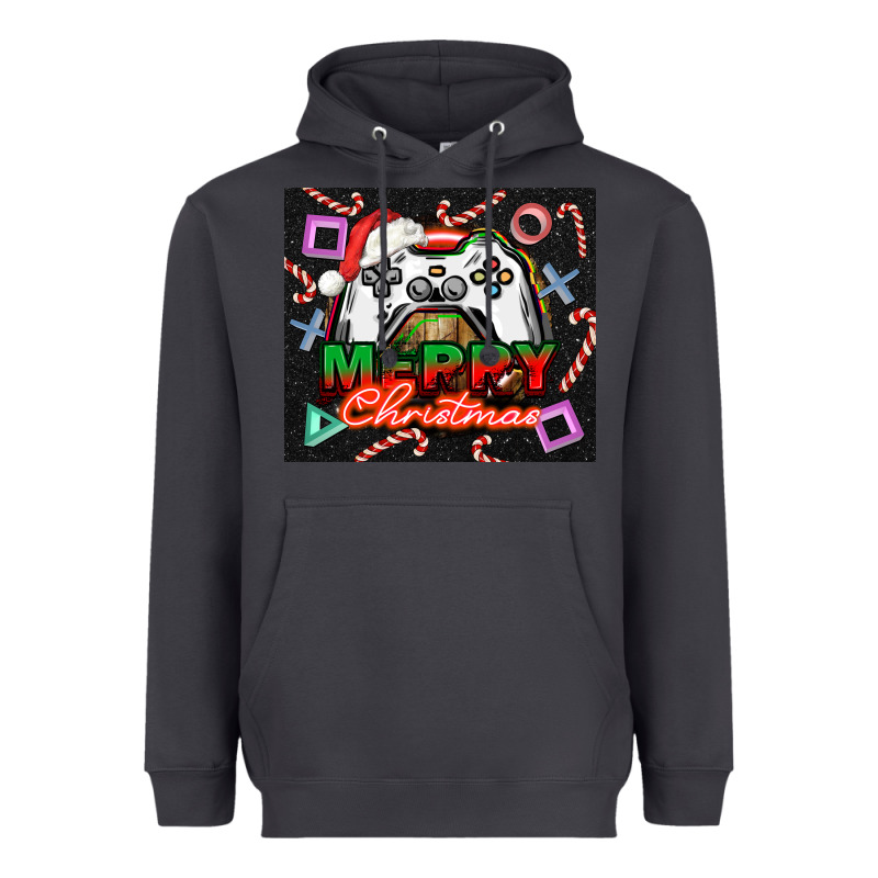 Gamer Merry Christmas Heavyweight Hoodie by NancyCooperArtShop | Teevron